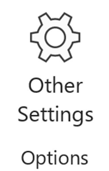 Other Settings options